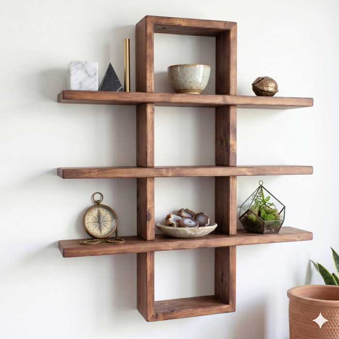 Hanah Home Raf359 Estantería Decorativa de Madera